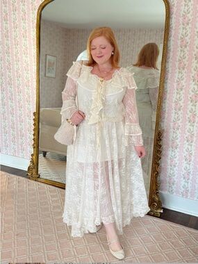 SPELL Labyrinth Lace Top + Skirt Set